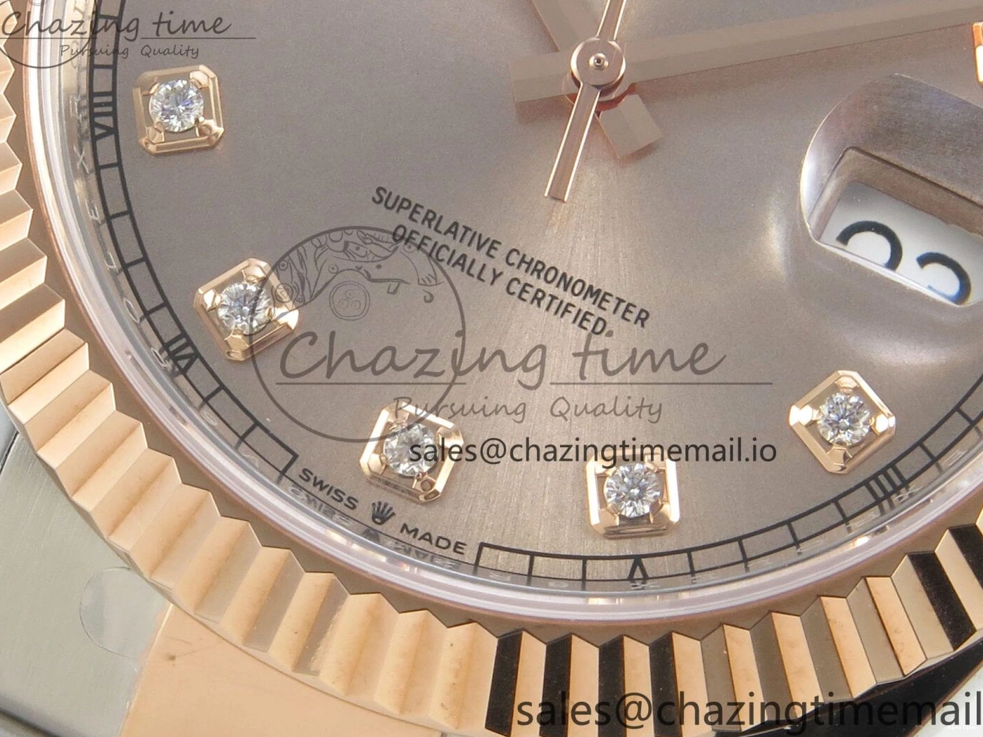 MiroTime 1218 Colorful DateJust 41 126331 SS RG ARF 1:1 Best Edition RG Diamonds Dial on Oyster Bracelet SH3235 (Weighted) 185